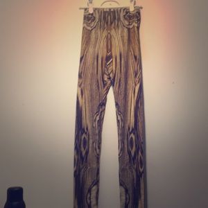Alexander McQueen wooden print leggings